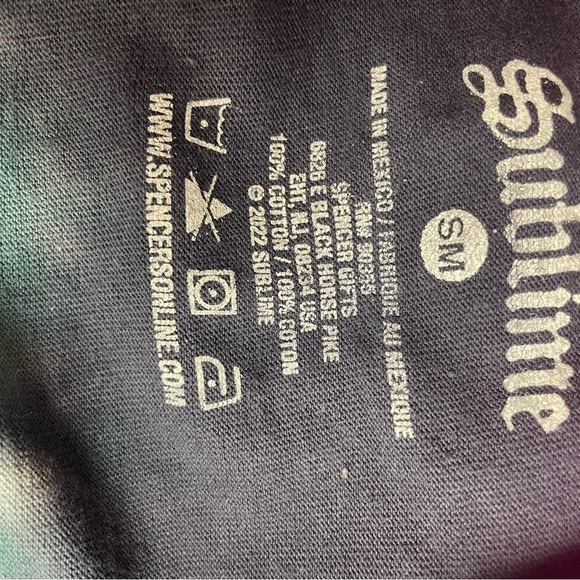 Sublime t-shirt tie dye size small blue yellow band tee women’s colorful - Picture 4 of 4